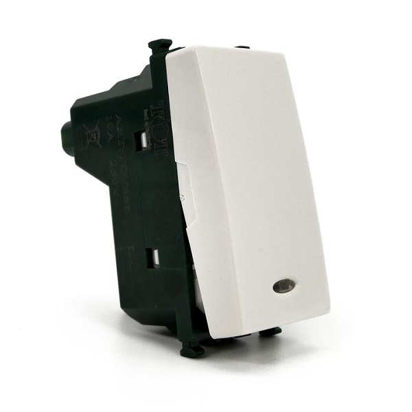 Pulsante 1P NO 10A Illuminabile Compatibile Plana